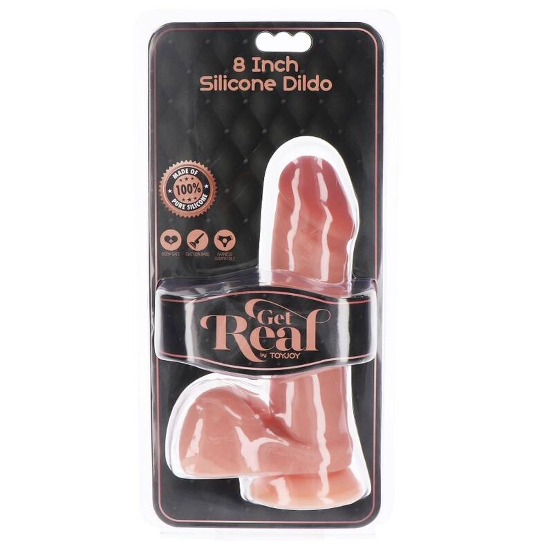 Get Real-Dildo Silicon 20,5 cm cu Testicule Natural-Ventuza · Dildo & Stimulatoare (imaginea 4)