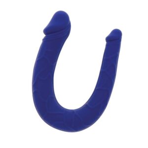 Get Real-Mini Double Dong Realistic Albastru-Silicon 12 Get Real-Mini Double Dong Realistic Albastru-Silicon - imagine 5