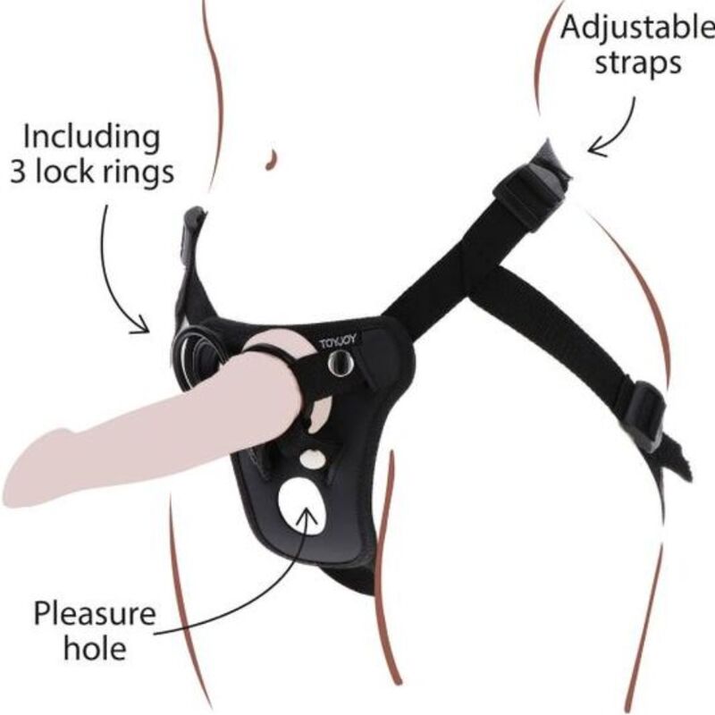 Get Real-Strap-on Pleasure Harnés Negru-Silicon 1 img 140819 15593b4fe4ce452d087b5871d9c0a50e 1
