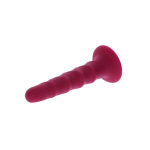 Get Real-Dong Texturat 12 cm Roșu-Silicon, Ventuza - imagine 3