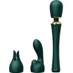 Zalo-Kyro Baghetă Masaj Verde-Silicon, 5 Trepte, Reincarcabil, USB · Vibratoare
