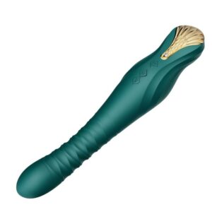 Zalo-King Thruster Verde-Silicon, 3 Trepte, Reincarcabil - imagine 9