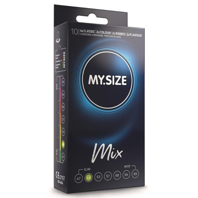 My Size Mix-Mix Prezervative 49 mm, 10 Bucăți 1 img 141272 bd775bf9b74d83e3f3846064b5fae5cb 1