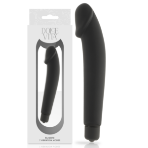 Dolce Vita-Vibrator cu Husă din Silicon Realist Negru-7 Trepte 8 Dolce Vita-Vibrator cu Husă din Silicon Realist Negru-7 Trepte - imagine 4