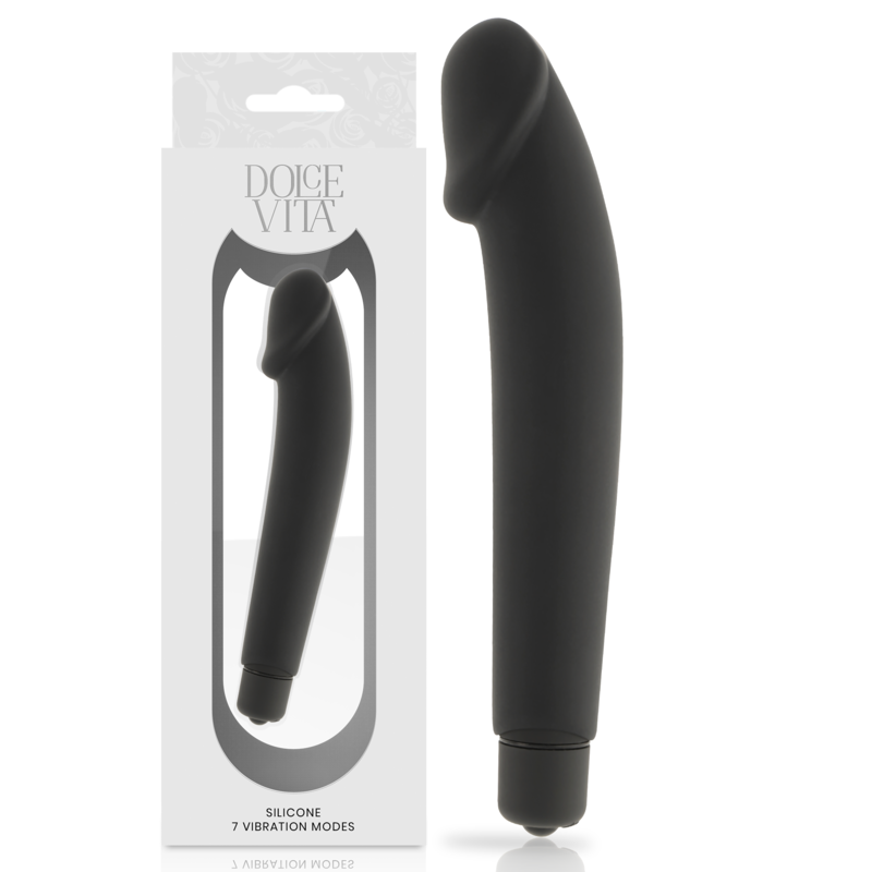 Dolce Vita-Vibrator cu Husă din Silicon Realist Negru-7 Trepte 4 img 141833 4a3b03731397c29dd7697d5dd3013b90 1