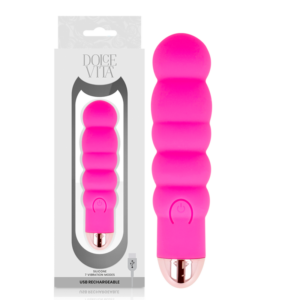 Dolce Vita-Vibrator Reîncărcabil Six Roz 7 Viteze-Silicon, 7 - imagine 3