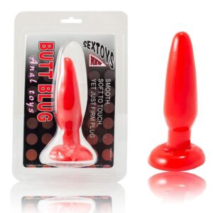Baile Anal-Plug Anal Mic Roșu 15 Cm-Ventuza - imagine 3