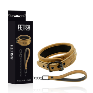 Fetish Submissive Origin-Colier Căptușit din Neopren cu Lanț-Metal - imagine 6