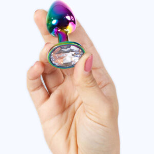 Secretplay Toys-Plug Anal Metalic Multicolor Mărime S 7 cm 7 Secretplay Toys-Plug Anal Metalic Multicolor Mărime S 7 cm - imagine 3