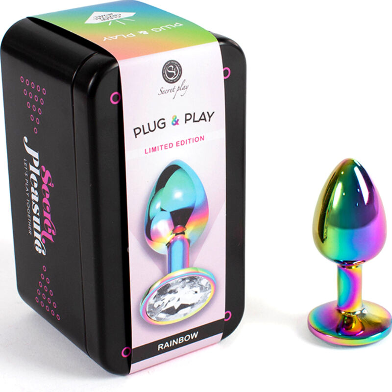 Secretplay Toys-Plug Anal Metalic Multicolor Mărime S 7 cm 2 img 142775 a4c398590867fdfd818cf8d3fb81f46c 1