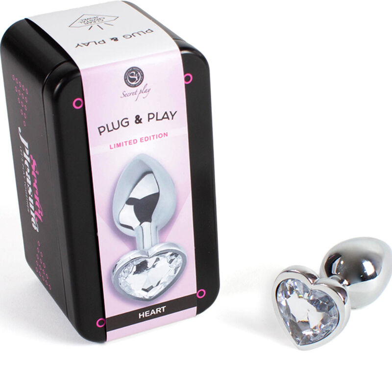 Secretplay Toys-Plug Anal Metalic Corazón Transparent, Mărime S 2 img 142811 ef3781d0481bc32014756c5746c8440a 1
