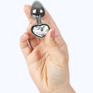 Secretplay Toys-Plug Anal Metalic Corazón Transparent, Mărime S 7 Secretplay Toys-Plug Anal Metalic Corazón Transparent, Mărime S - imagine 3
