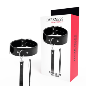 Darkness Bondage-Colier Postural cu Lanț din Piele - imagine 1