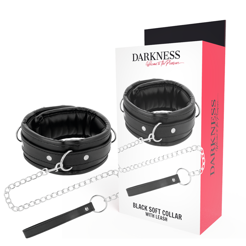 Darkness Bondage-Colier de Postură din Piele Moale cu Lanț 1 img 142858 e3d8a5f42426ee1ee3cfc04f0c0276c6 1