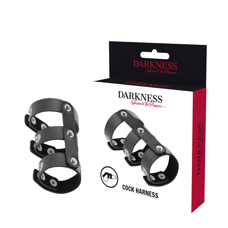 Darkness Bondage-Inel Dublu Reglabil din Piele pentru Penis si 1 img 142916 b7d0c8a3afb7f91171b530ac746d0844 1