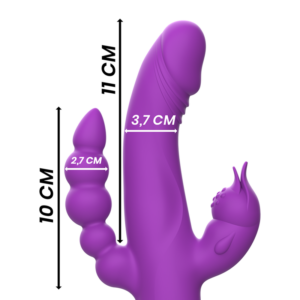 Intense High Tech-Casanova Rabbit Vibrator din Silicon Triple 11 Intense High Tech-Casanova Rabbit Vibrator din Silicon Triple - imagine 5