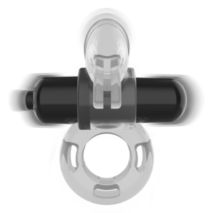 Intense For Him-Fry Inel Vibrator Rabbit Transparent-ABS - imagine 3