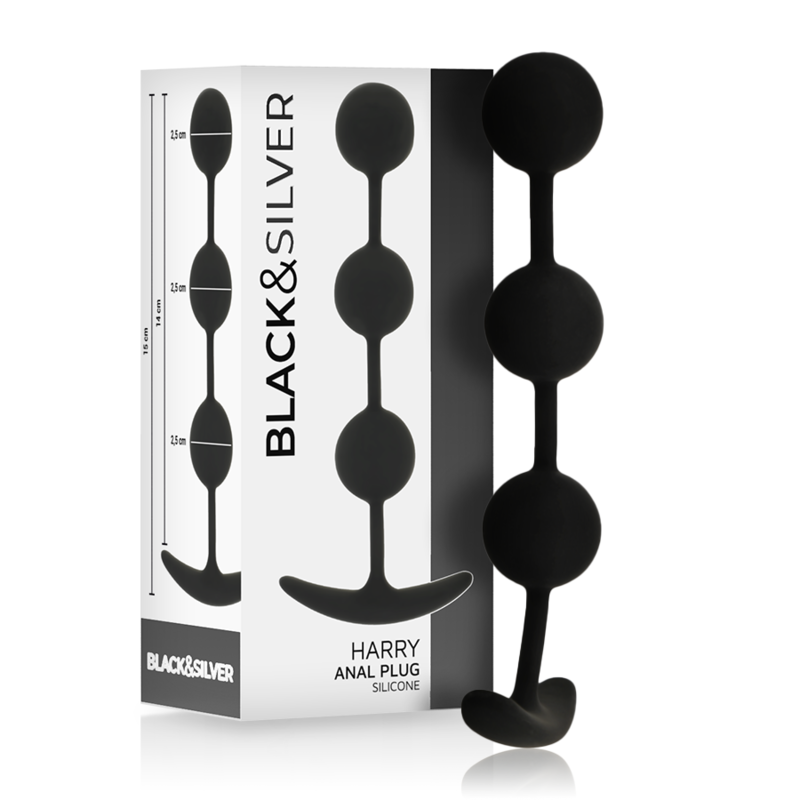 Black&silver-Harry Rosario Anal 3 Sfere Silicon 14 cm 1 Black&silver-Harry Rosario Anal 3 Sfere Silicon 14 cm — BLACK&SILVER · Jucarii Anale