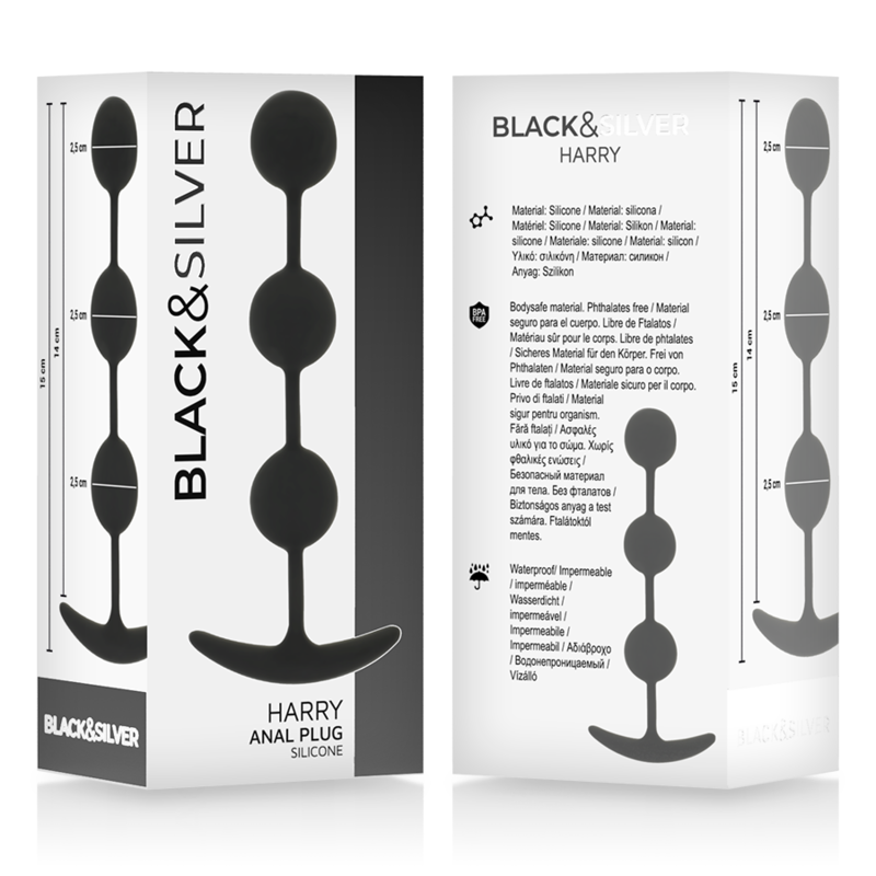 Black&silver-Harry Rosario Anal 3 Sfere Silicon 14 cm 4 Black&silver-Harry Rosario Anal 3 Sfere Silicon 14 cm — BLACK&SILVER · Jucarii Anale (imaginea 4)