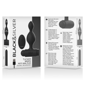 Black&silver-Tucker Mic Plug Anal din Silicon cu Telecomandă-10 10 Black&silver-Tucker Mic Plug Anal din Silicon cu Telecomandă-10 - imagine 4