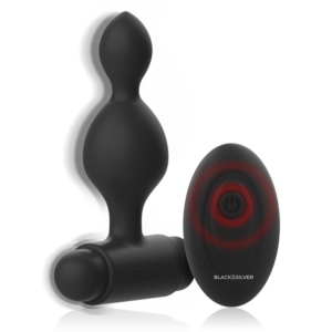 Black&silver-Tucker Mic Plug Anal din Silicon cu Telecomandă-10 9 Black&silver-Tucker Mic Plug Anal din Silicon cu Telecomandă-10 - imagine 3