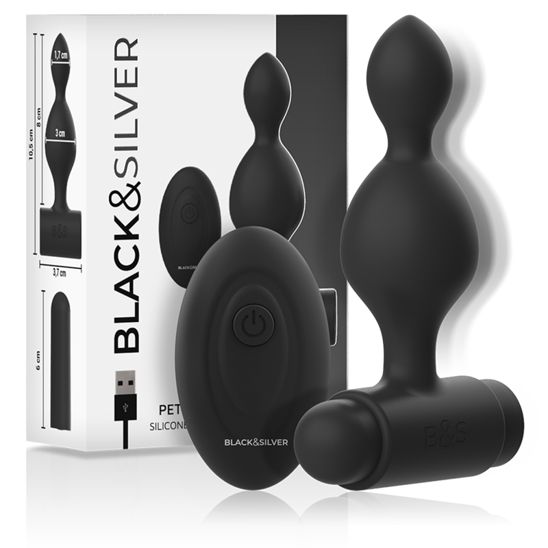Black&silver-Tucker Mic Plug Anal din Silicon cu Telecomandă-10 6 img 143323 a4d96a07822369f133fd24aa4629cd12 1