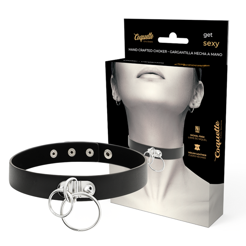 Coquette Accessories-Choker Dublu cu Inele din Piele Vegană 1 img 143478 0eee7845b5ba1066baf5721d75f74649 1