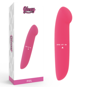 Glossy-Phil Vibrator Roz-ABS, Reincarcabil, Waterproof, Silentios · Vibratoare