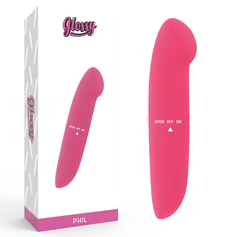 Glossy-Phil Vibrator Roz-ABS, Reincarcabil, Waterproof, Silentios 1 Glossy-Phil Vibrator Roz-ABS, Reincarcabil, Waterproof, Silentios · Vibratoare