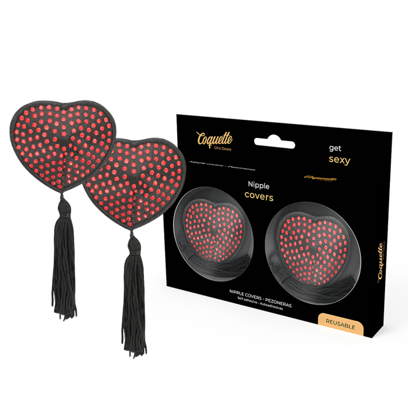 Coquette Accessories-Acoperitoare pentru Sfârcuri Inimă Negru/Roșu 1 img 143552 34ab4be2de652997b73c48ce5ffd684b 1