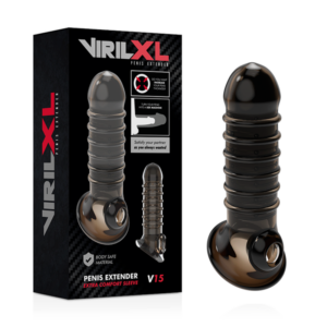 Virilxl - Extensie și Manșon pentru Penis V15 Negru - imagine 3