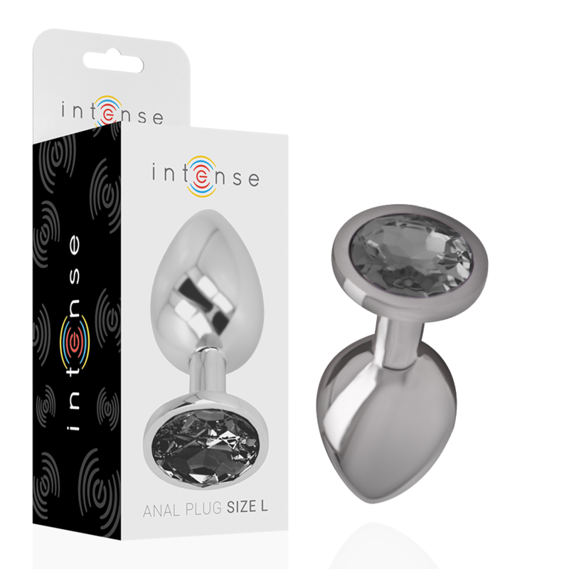 Intense Anal Toys-Plug Anal Metalic din Aluminiu cu Cristal-Negru, Mărime L 1 img 144340 0ae52531cacaca1f40129dd98325349e 1