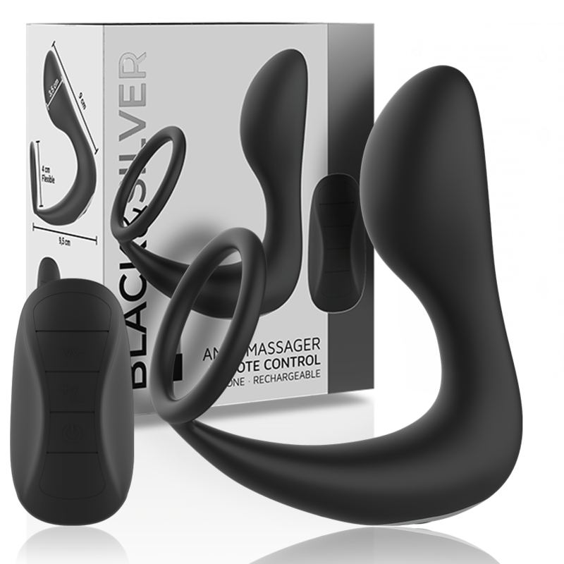Black&silver-Masaj Anal cu Telecomandă Reîncărcabil din Silicon 6 img 144371 41c53c7b828eb16463a8848dd5e1179a 1