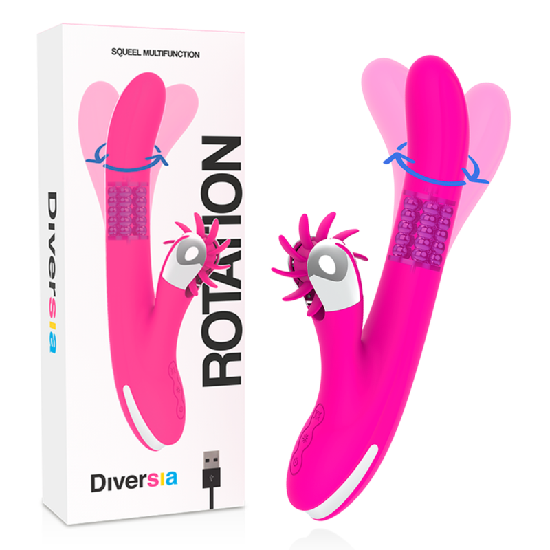 Diversia-Bunny Rotation 24 cm-Silicon, 7 Trepte, Reincarcabil, USB 1 img 144661 22196032f152ca51bfa245de1a48b41f 1