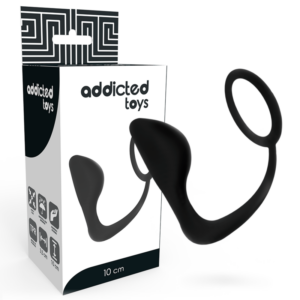 Addicted Toys - Dop Anal cu Inel Penian Negru - imagine 5
