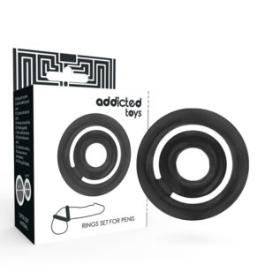 Addicted Toys - Potenz - Inel C pentru Penis Negru - imagine 4