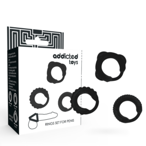 Addicted Toys - Set C-ring Negru - imagine 4