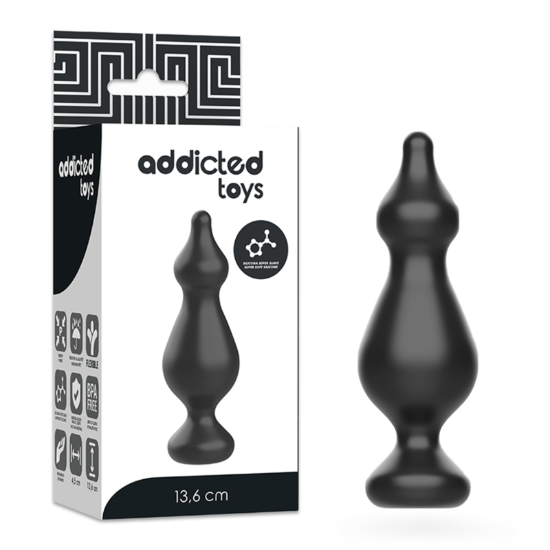 Addicted Toys - Plug Anal 13.6 cm Negru 6 img 144886 1db24458a5b96f09b3506bd825f5ce05 1