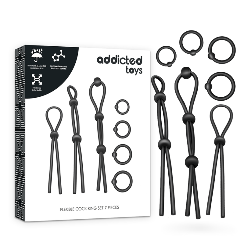 Addicted Toys - Set 7 Inele Flexibile din Silicon pentru Penis 8 img 144892 899afdc6c45e6c587782508c80afe946 1