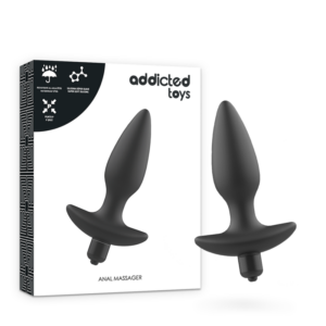 Addicted Toys - Massager Plug Anal cu Vibrație, Negru - imagine 7