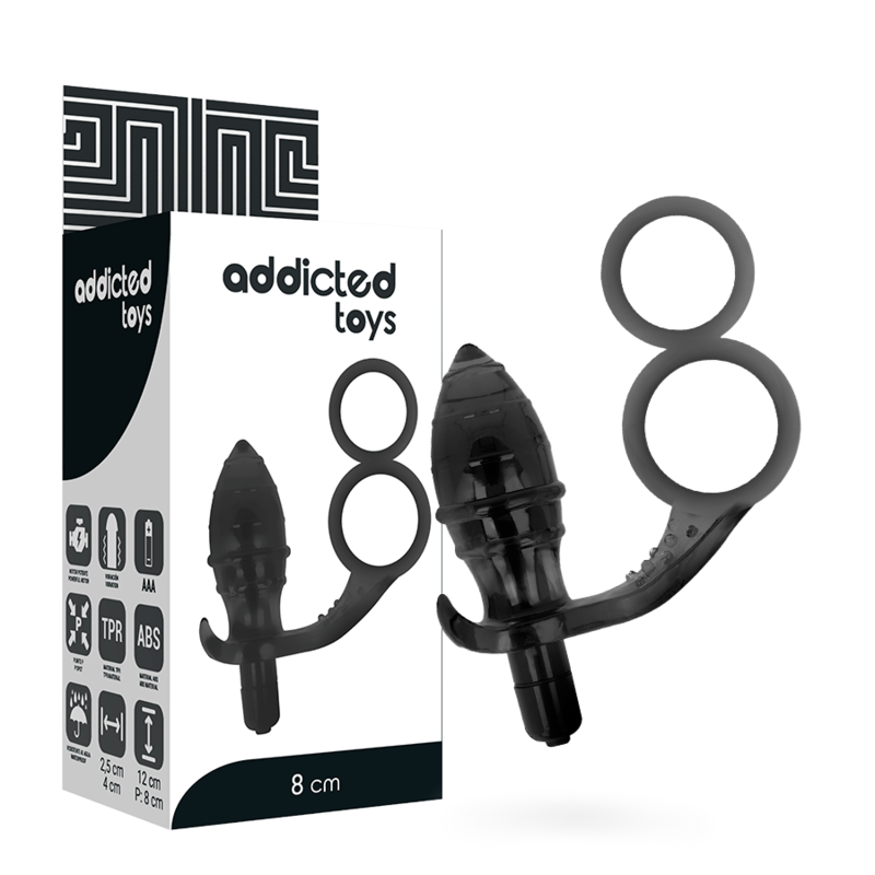 Addicted Toys-Plug Anal cu Dublu Inel Negru-TPR 2 img 144899 2b0c24ea6fe2186569e391ff6073fde7 1