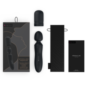 B Swish-Bthrilled Vibrator Wand Premium Black-Silicon 9 B Swish-Bthrilled Vibrator Wand Premium Black-Silicon - imagine 4