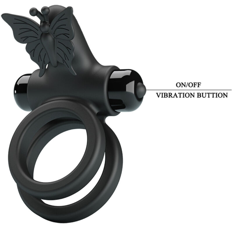 For Him-Inel Vibrator Dublu cu Stimulator Negru-Silicon, 10 Trepte 6 img 145749 e7e60480b6ffa18766aadce13478d3fd 1
