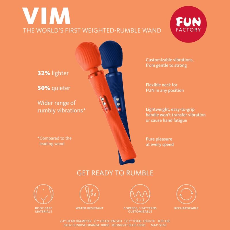 Fun Factory-Vim Wand Vibrator Ponderat din Silicon Reîncărcabil 6 img 146331 29cf3a2138440444d3940dd1e38a70e4 1
