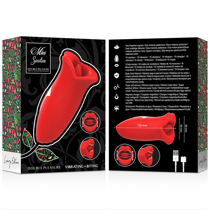 Mia-Sicilia Double Pleasure Vibrator Clitoral cu Limbă, Dublă · Vibratoare (imaginea 6)