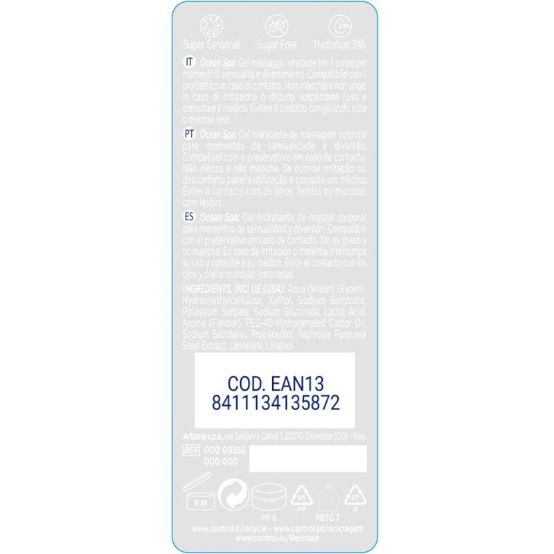 Control Lubes-2 în 1 Masaj și Plăcere Marea Mediterană 200 Ml 2 img 147530 de77bcaca58754cb71964d671fcb9d10 1