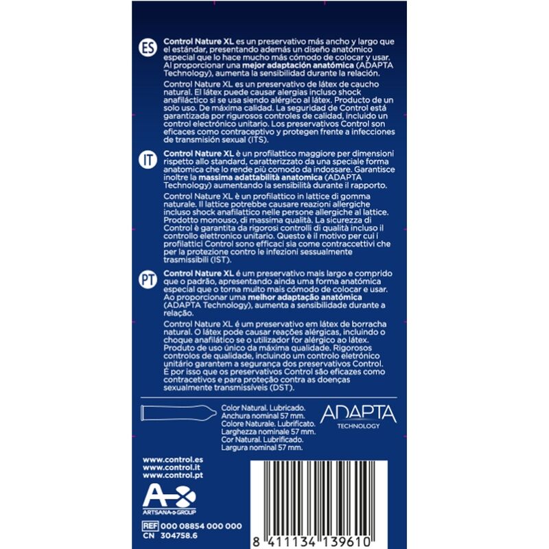 Control Condoms-Adapta Nature Xl Prezervative, 12 Bucăți-Latex 2 img 147559 d7a9493b8fda8cce6a7aab185a5772a9 1
