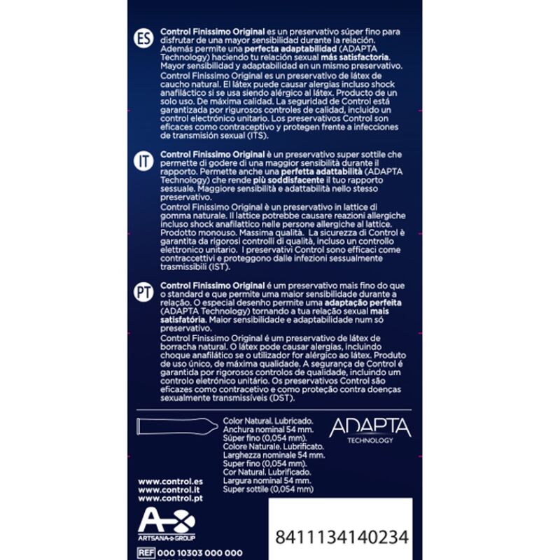 Control Condoms-Finissimo Original 6 Bucăți-Latex 2 img 147562 64fa78c37786c1b7ee21f5673f63e059 1