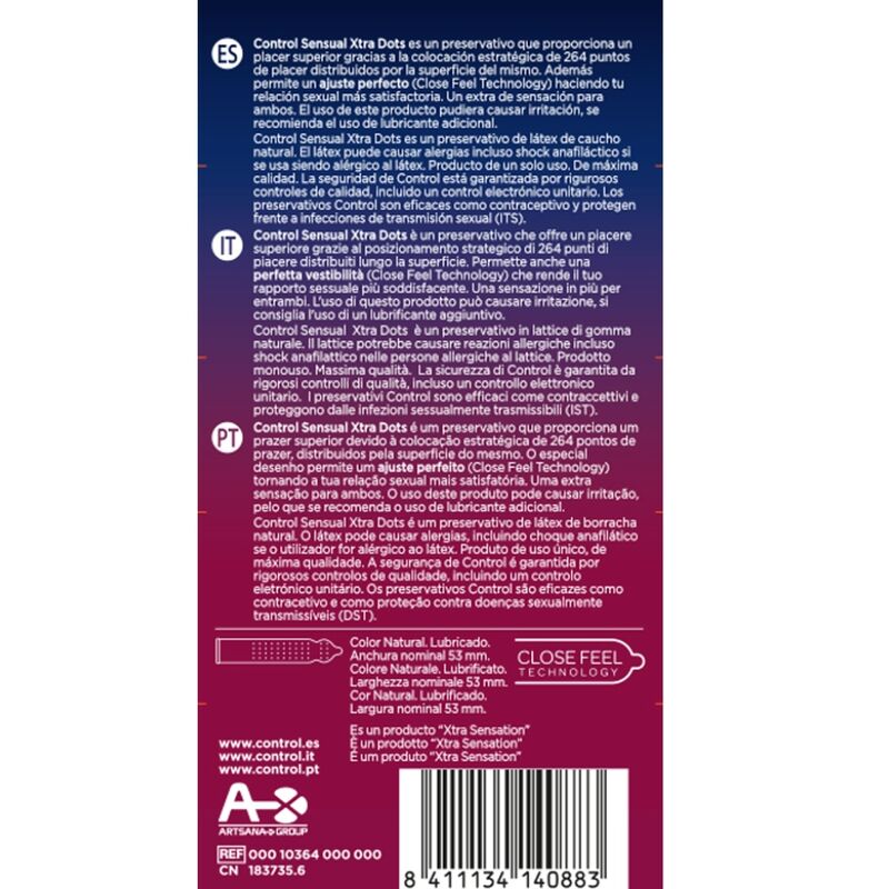 Control Condoms-Xtra Dots 12 Uds 2 img 147566 fcfd218c6ed5fdd20dc4854e68edd098 1