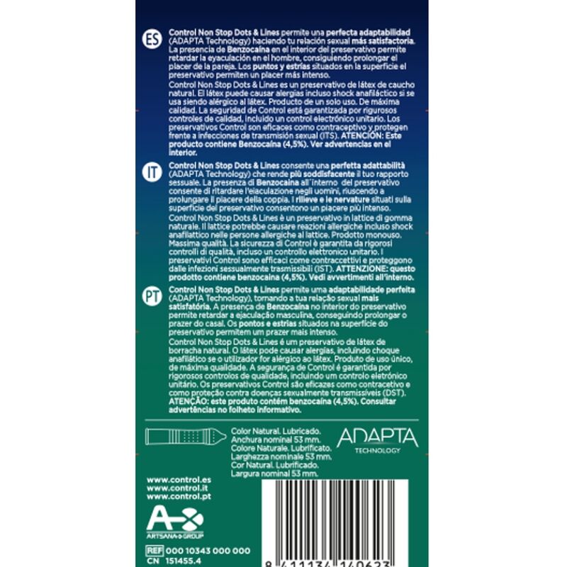 Control Condoms-Nonstop Puncte și Dungi Prezervative 12 Bucăți 2 img 147570 bb997db575ad1fd37377c19becd9ff8d 1